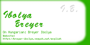 ibolya breyer business card